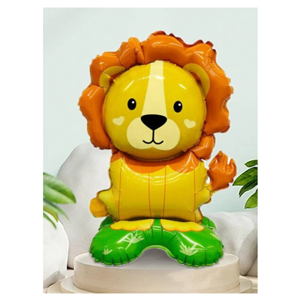 GLOBO METALIZADO 22 INCH LEON CON BASE