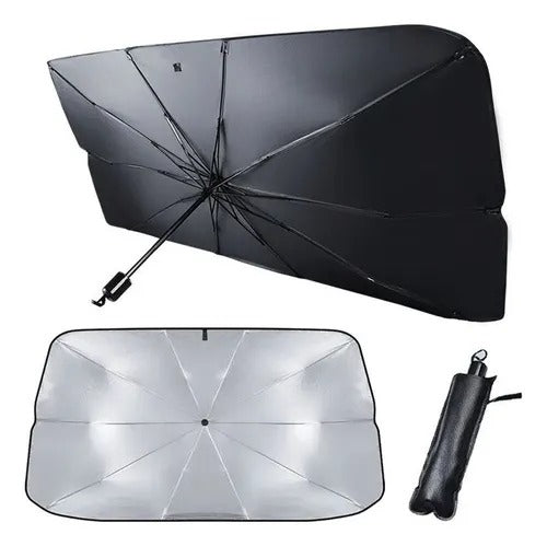 Tapa Sol Cubre Parabrisas Tipo Sombrilla Plegable Para Carro