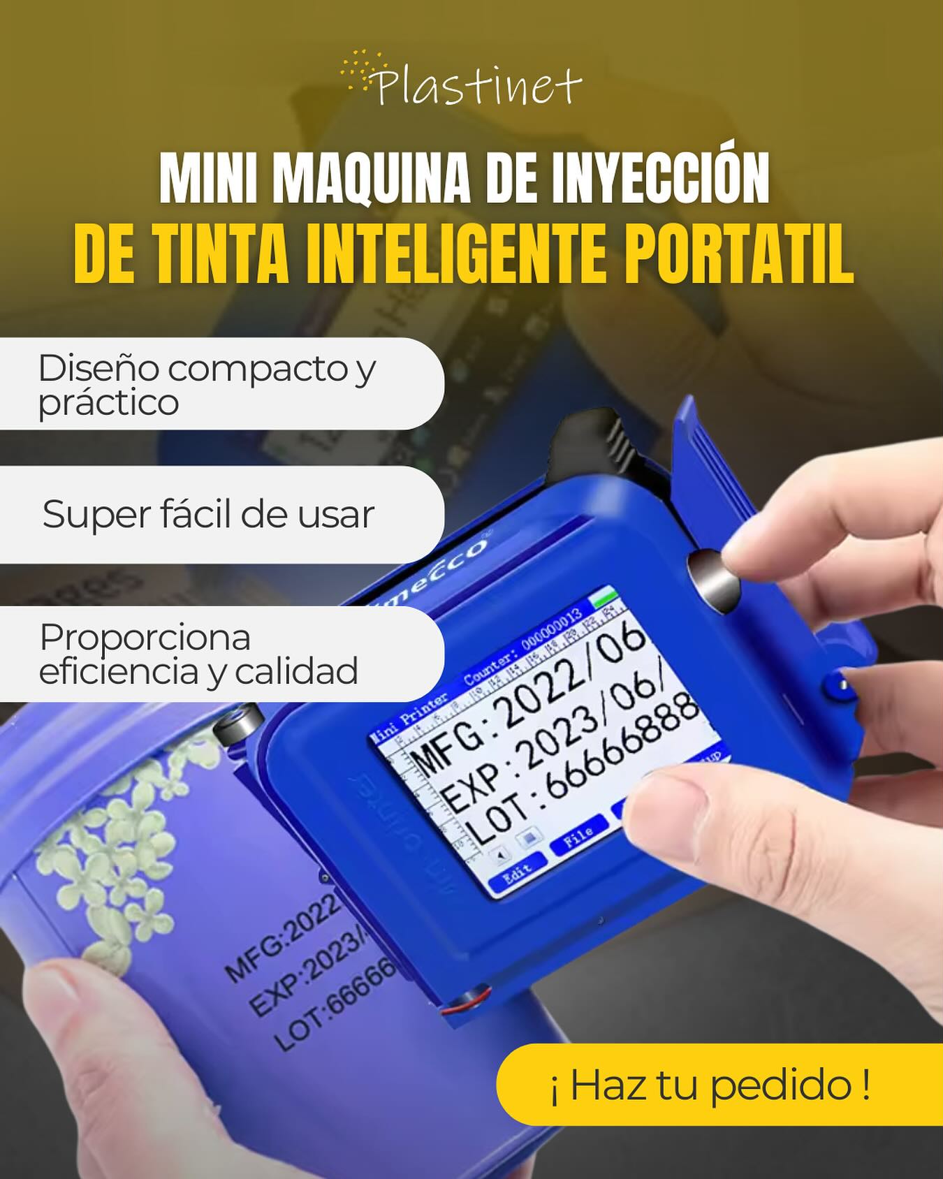 MINI MAQUINA DE INYECCION DE TINTA INTELIGENTE PORTATIL