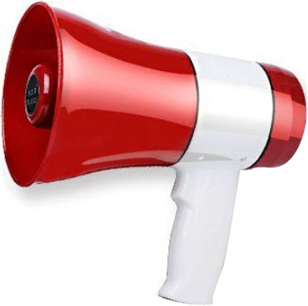 MEGAFONO DE MANO PORTATIL RECARGABLE ALTAVOZ