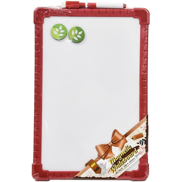 Pizarra Blanca Con Marcador Y 2 Imanes Para Niños 20 X 30 Cm