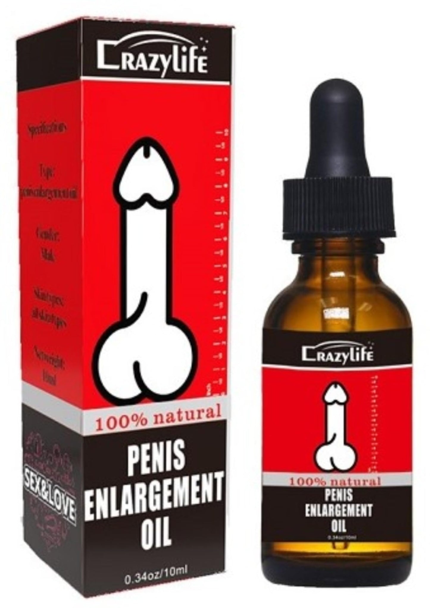 Aceite Agranda Pene Natural De Plantas Engrosador De 10ml