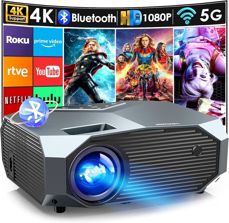 VIDEO BEAM DE 200" WIFI 20.000LUX SOPORTA 4K 2.4&5Ghz