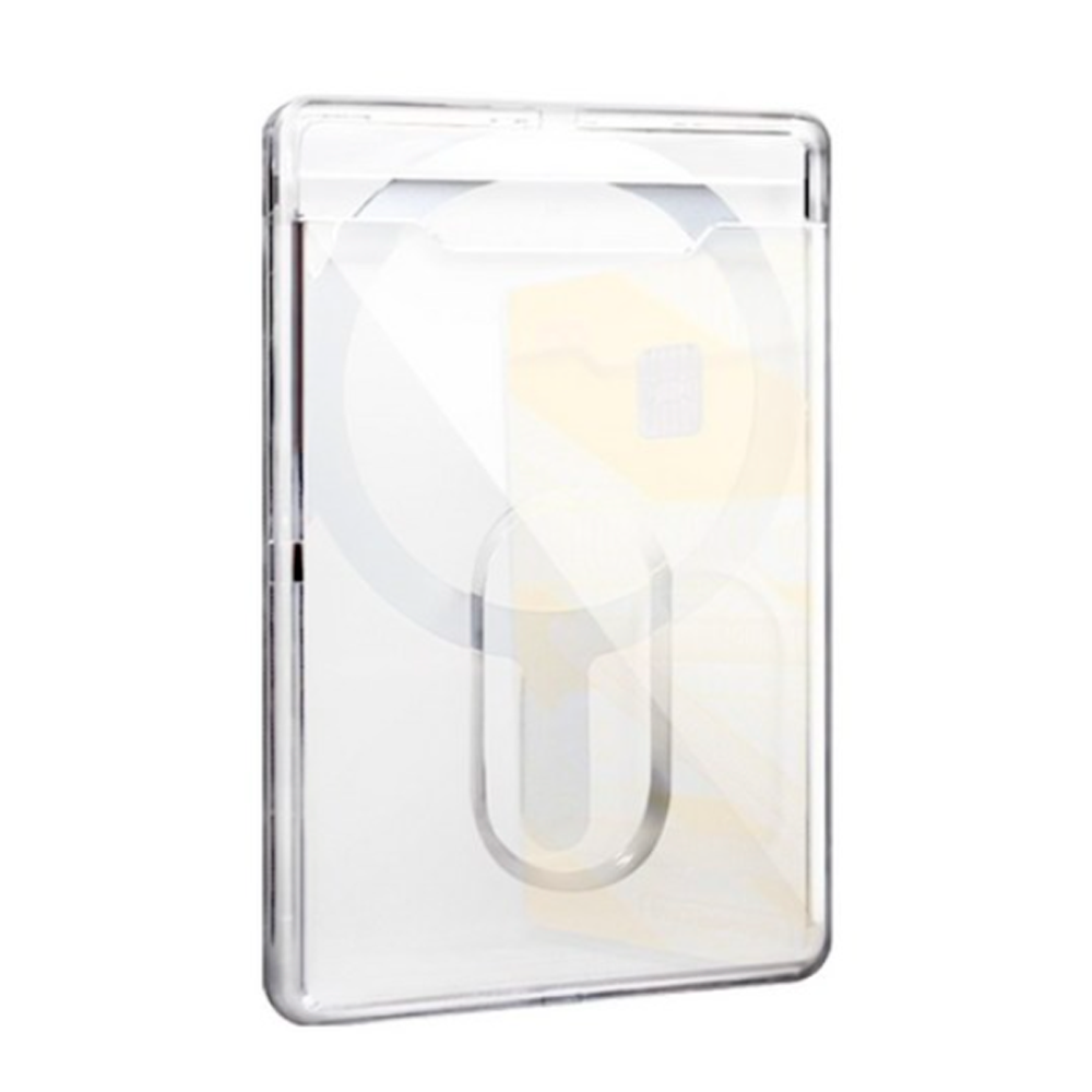 Wallet Magsafe Acrílica Transparente Magnética Para Tarjetas
