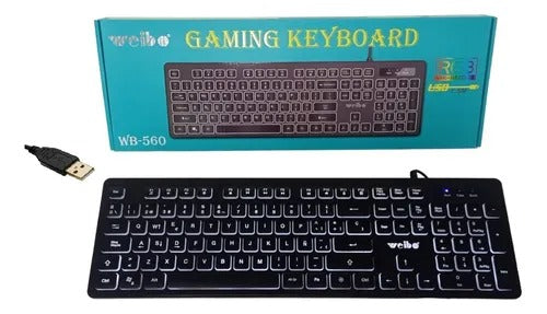 Teclado USB Alambrico Game Con Iluminasión Rgb Gaming