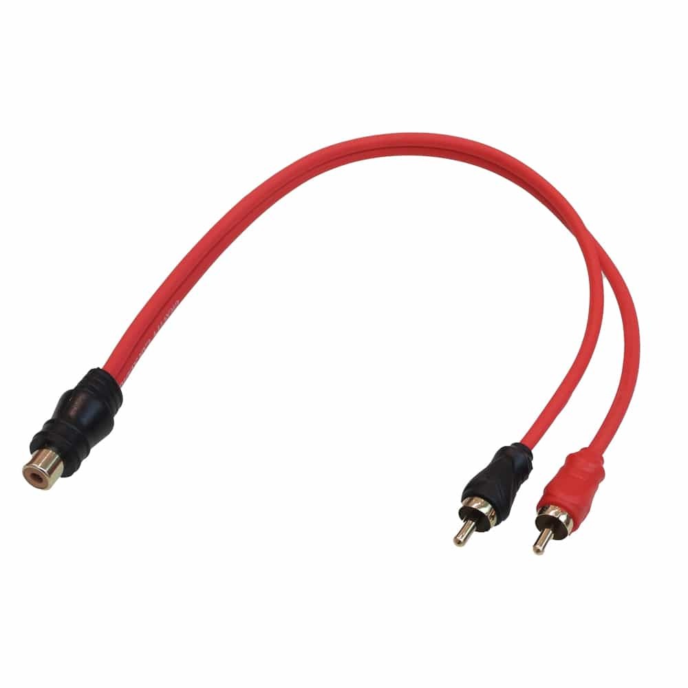 CABLE RCA Y COBRE CONEXIÓN 1 HEMBRA A 2 MACHOS 30CM