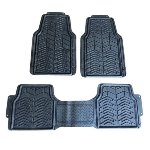 Alfombra Vehículo Ajustable De 4 Piezas Pvc Negra Marca Gama