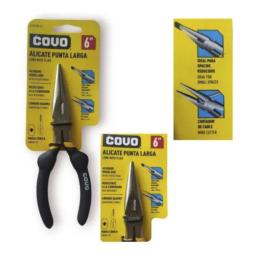 Alicate Pinza De Presión Punta Larga 6 Pulgadas Marca Covo