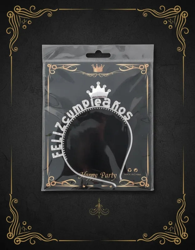 CINTILLOS DECORATIVOS FELIZ CUMPLEAÑOS PLASTICOS