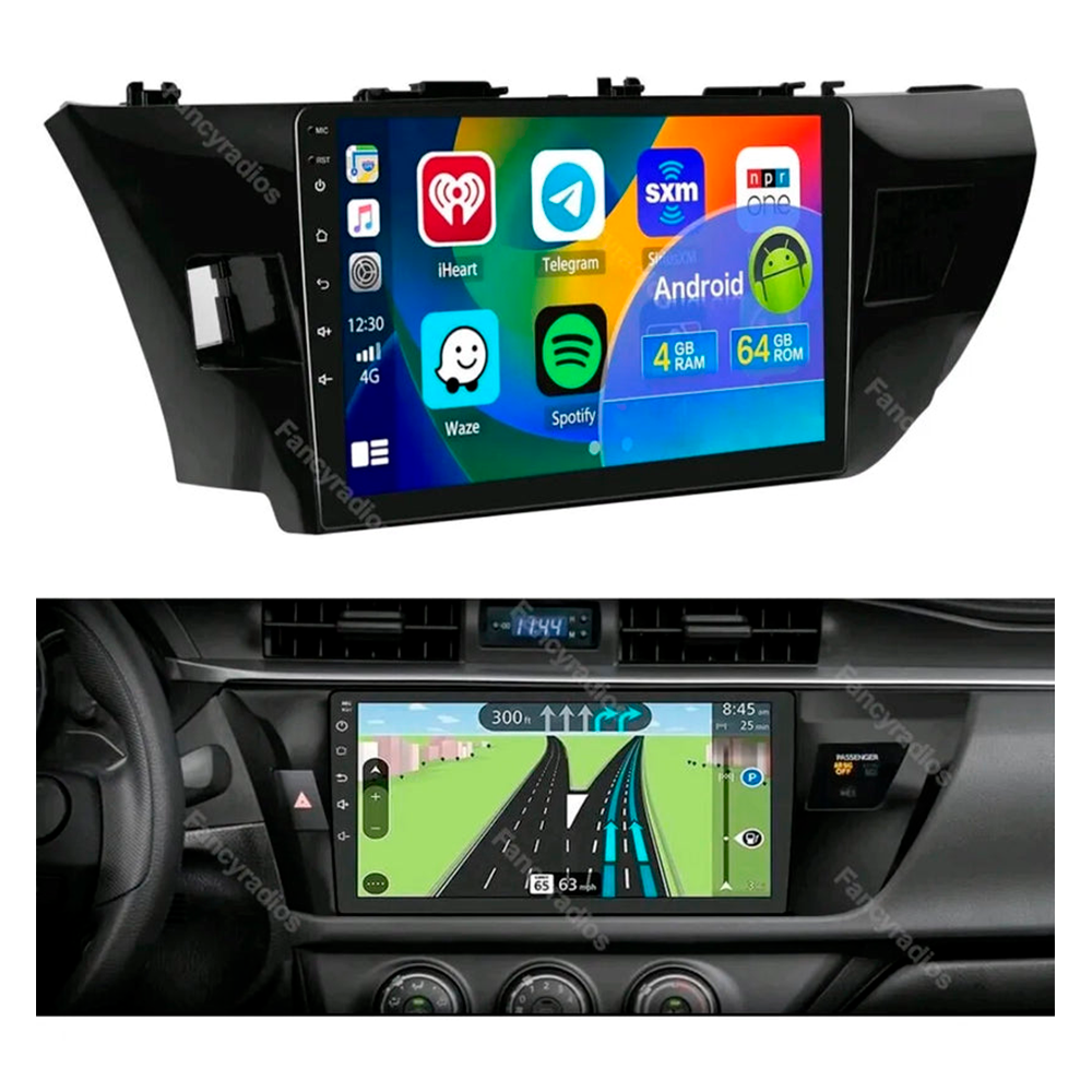 Reproductor Pantalla Android 10 Toyota Corolla 2014 4+64gb