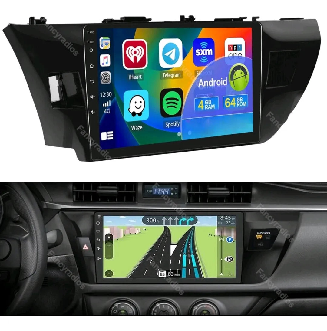 Reproductor Pantalla Android 10 Toyota Corolla 2014 4+64gb