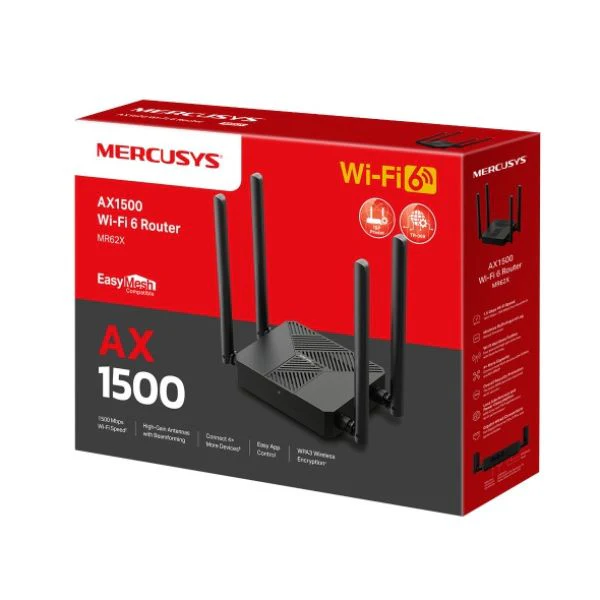 Router Mercusys Mr62 X Doble Banda Ax1500 4 Antenas