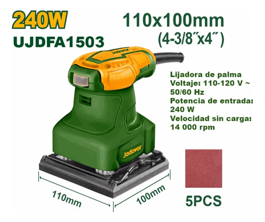 Lijadora Vibratoria Electrica Jadever Ujdfa1503 De 240 Watts