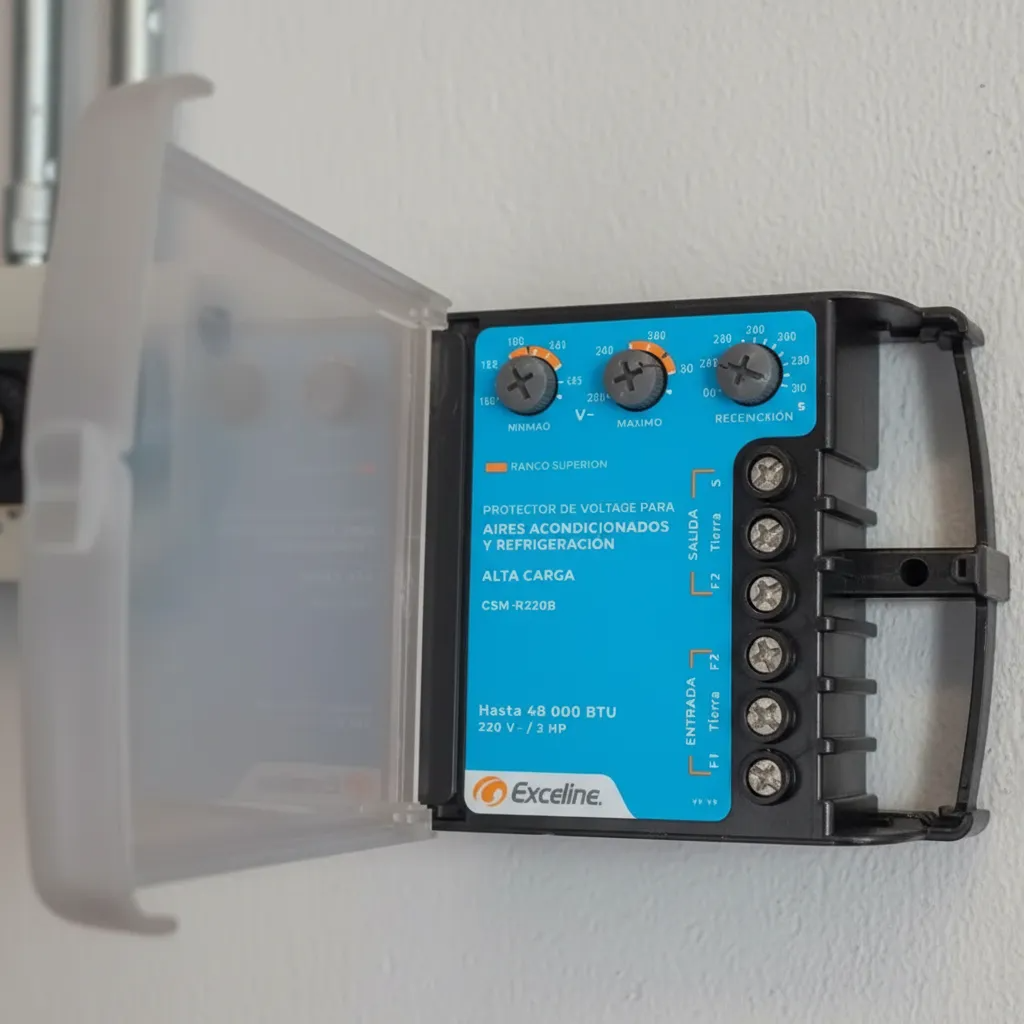 Protector De Voltaje De 220v 30 Amperio Exceline Cable/cable