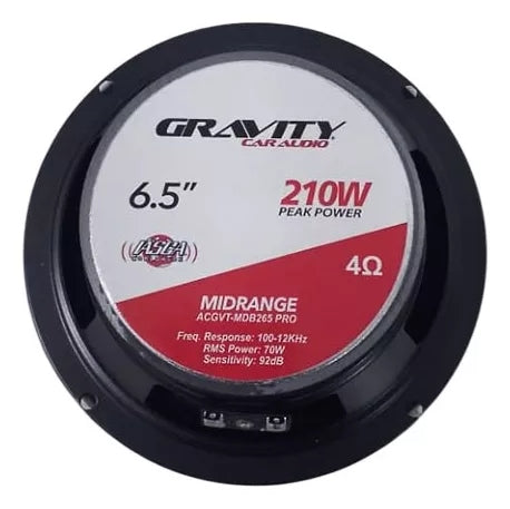 Medio Bajo Gravity Pro 6.5inch 210w, 4 Ohmios(unidad)
