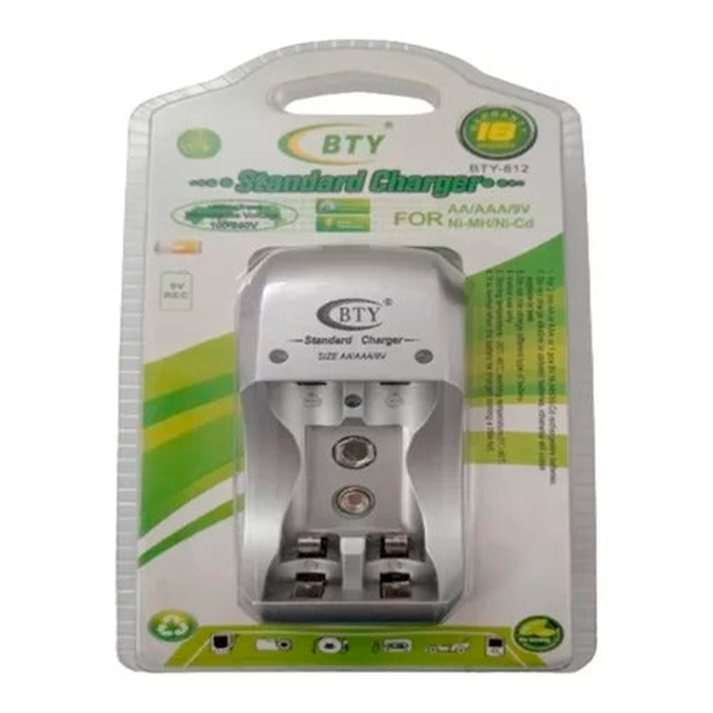 CARGADOR DE BATERIAS RECARGABLES BTY AA-AAA