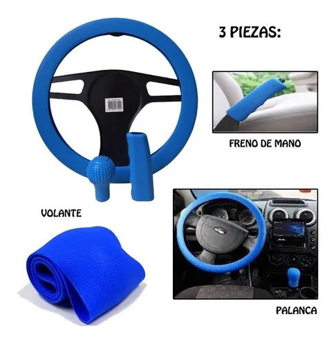 Set De Forros En Silicona Volante, Palanca Y Freno De Mano
