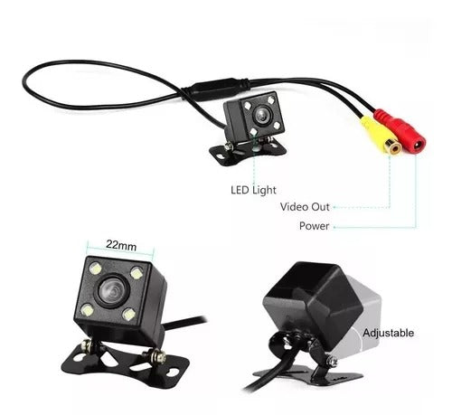 Cámara De Retroceso Universal Para Carro HD Impermeable Led
