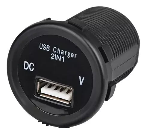 Indicador De Voltímetro Puerto Usb Input 12-24v - 5a 2.1a
