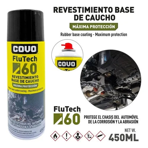 Spray Revestimiento Base De Caucho Anticorrosivo 450 Ml Covo
