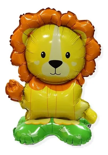 GLOBO METALIZADO 22 INCH LEON CON BASE