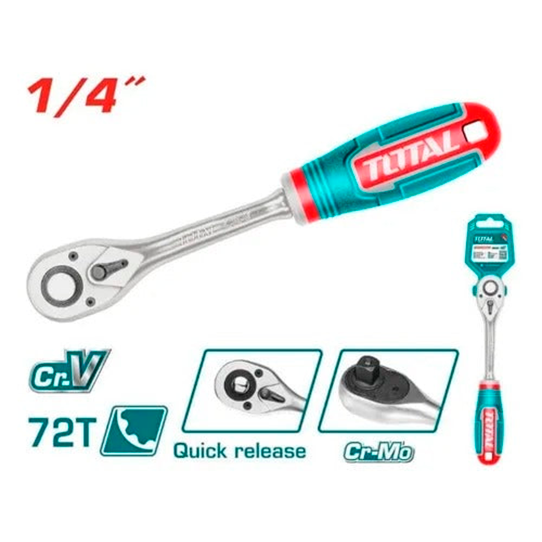Ratchet De 1/4 158mm Marca Total Tools Alta Calidad