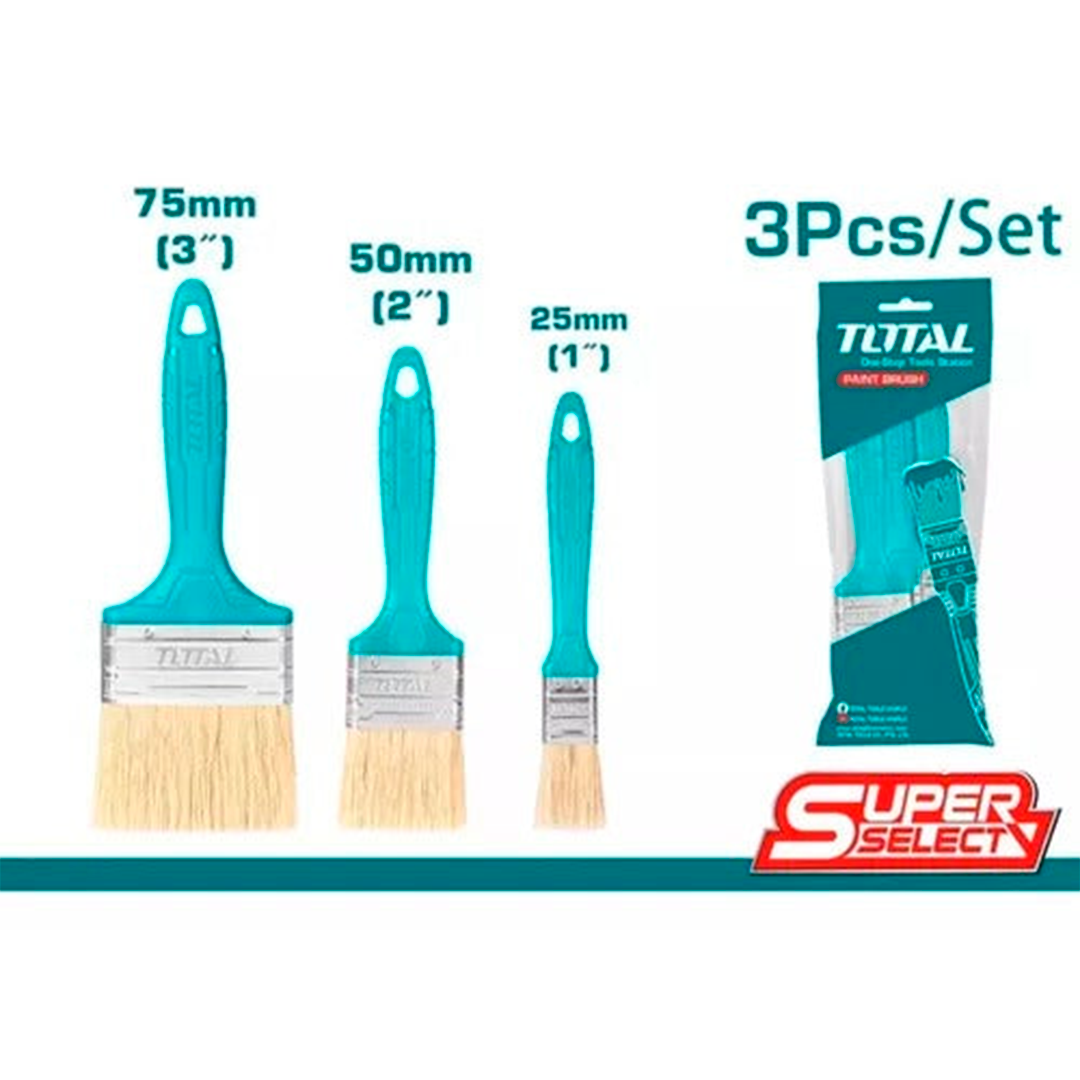 JUEGO DE BROCHAS PARA PINTAR TOTAL TOOLS