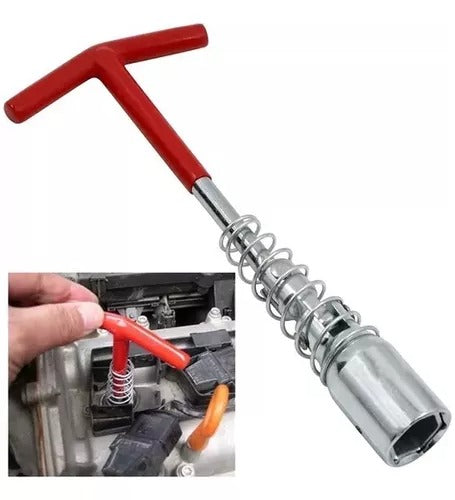 LLAVE SACA BUJIAS CON DADO PARA CARROS