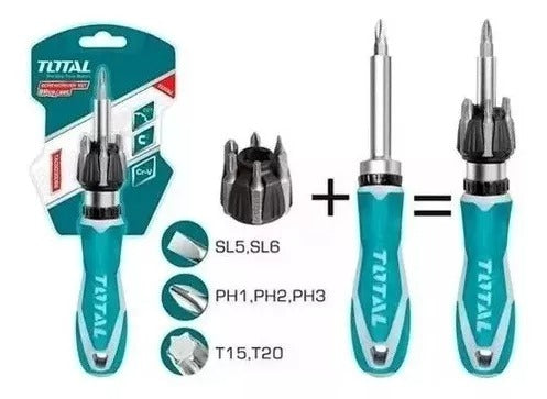 DESTORNILLADOR CON RATCHET CON PUNTAS INTERCAMBIABLES