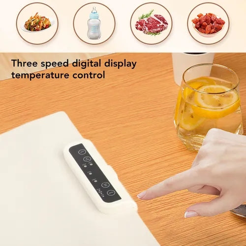 Placa Calentador Plegable De Silicona Para Alimento Portátil