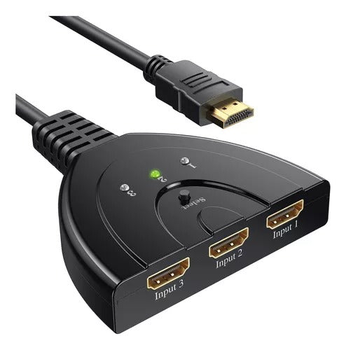 SWITCH MULTIPLICADOR DE PUERTOS HDMI 4K CONMUTADOR 3 EN 1 HD