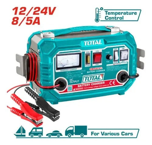 Cargador De Baterías De 12 / 24v Total Tools 8/5 A