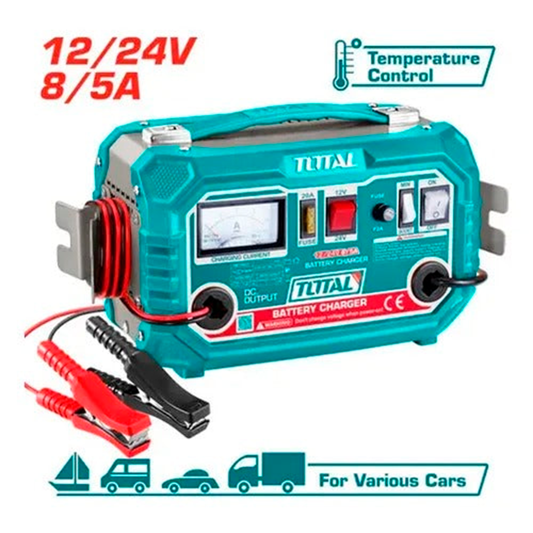 Cargador De Baterías De 12 / 24v Total Tools 8/5 A