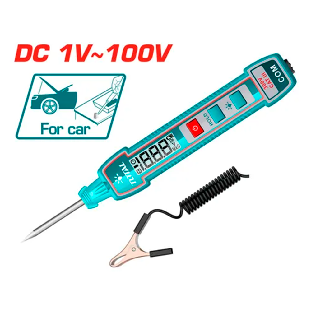 Probador De Circuito Eléctrico Automotriz Dc 1-100v Total