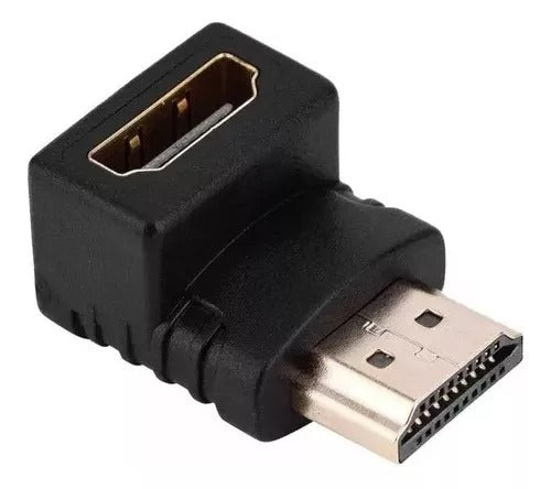 ADAPTADOR CONECTOR HDMI 90° MACHO HEMBRA EXTENSIÓN