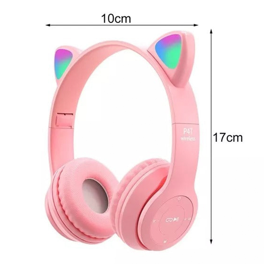 AUDÍFONOS BLUETOOTH OREJAS DE GATOS CON LUCES