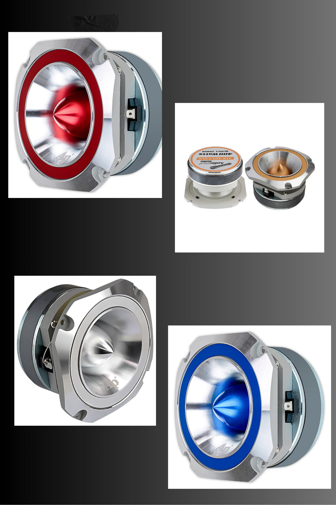 TWEETER DE 4 PULGADAS - 400W AUDIOPIPE ( UNIDAD ) DIFERENTES COLORES