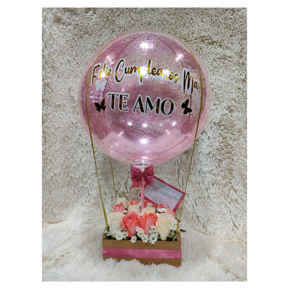 Arreglo de flores, Globo aérostatico
