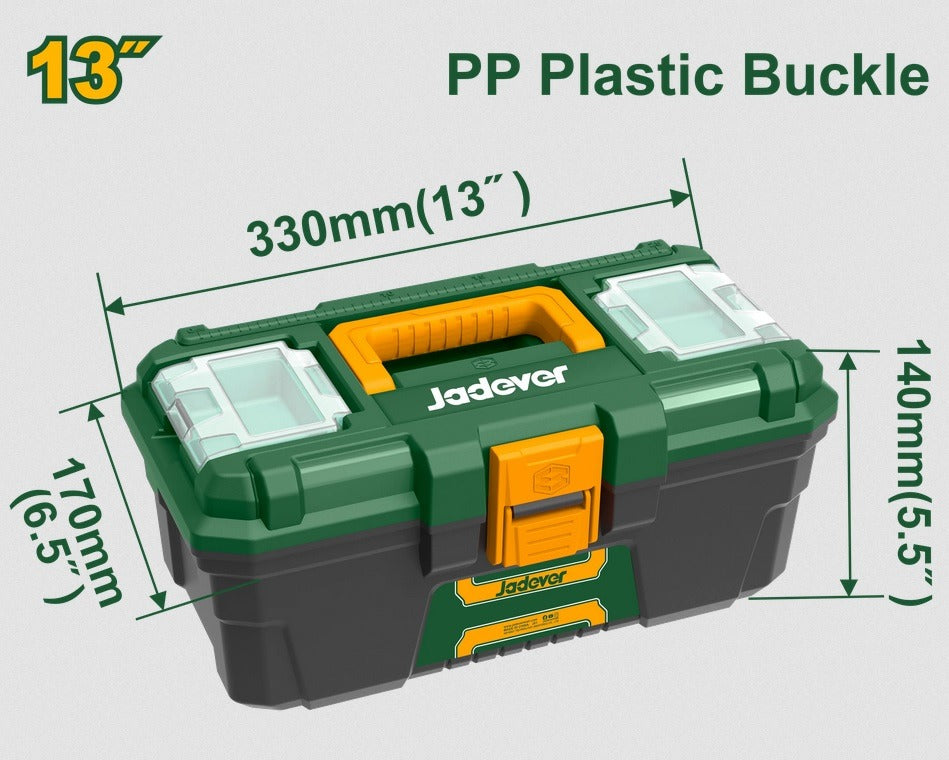 Caja De Herramientas Plástica Resistente Jadever 13 Pulgadas