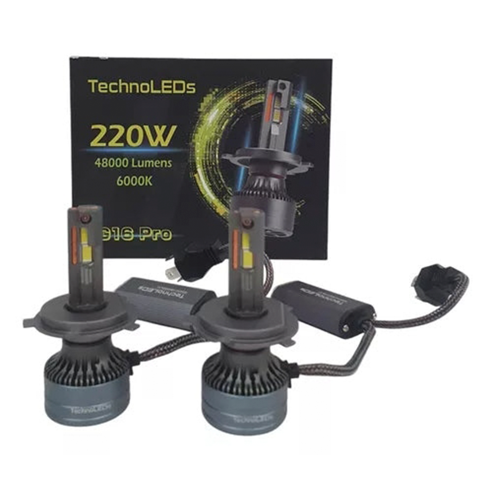 Luces Led De 48.000 Lumens H4 220w 6000k Techno Leds
