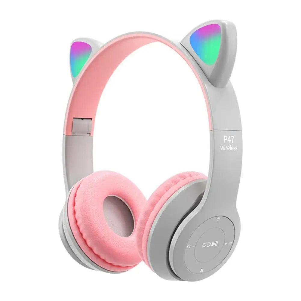 AUDÍFONOS BLUETOOTH OREJAS DE GATOS CON LUCES