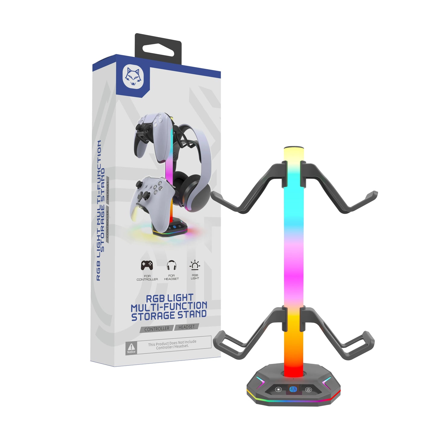 Soporte Gamer Luz Rgb Para Audífonos Y Control Multifunción