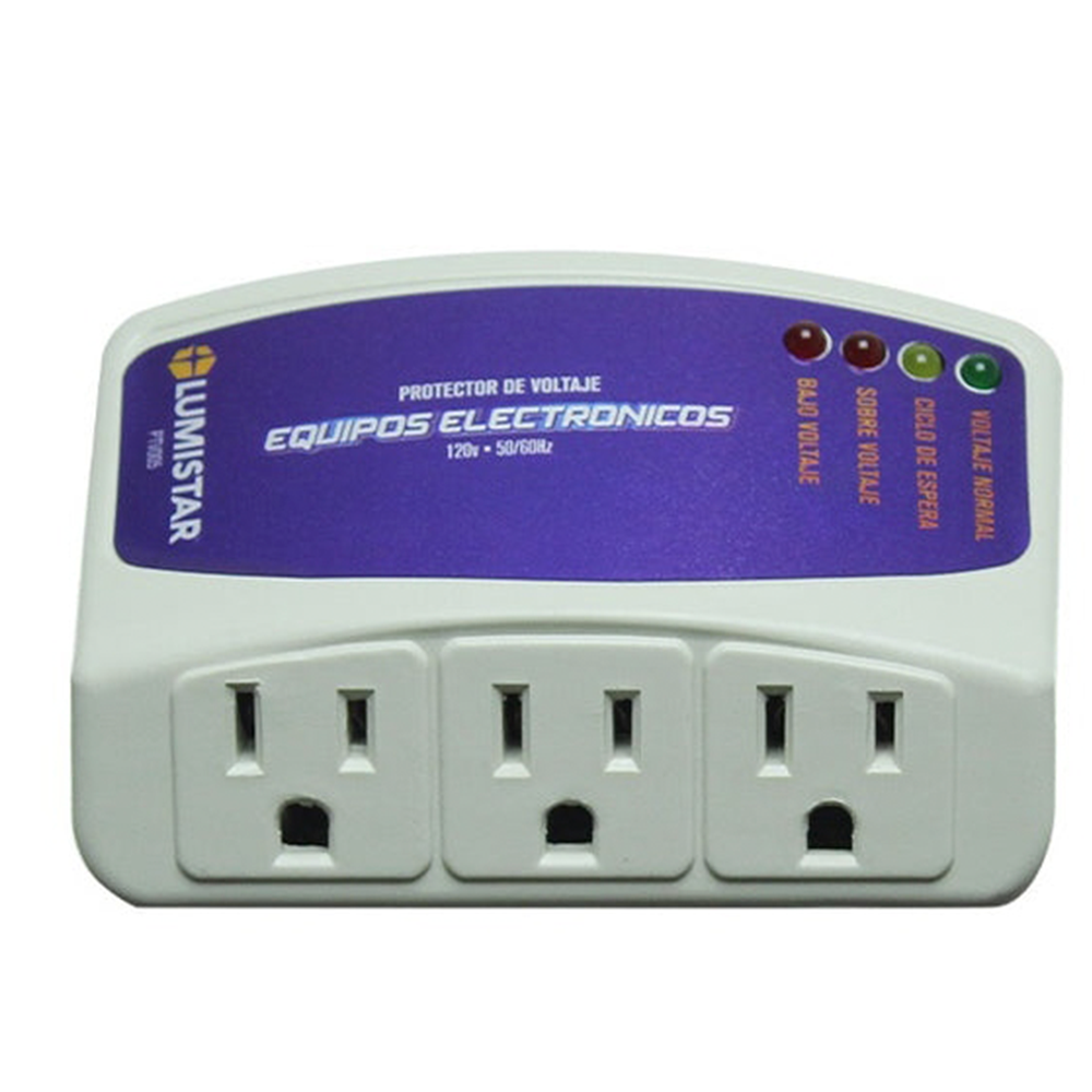 Protector De Voltaje 120V Para Equipos Eléctricos Lumistar