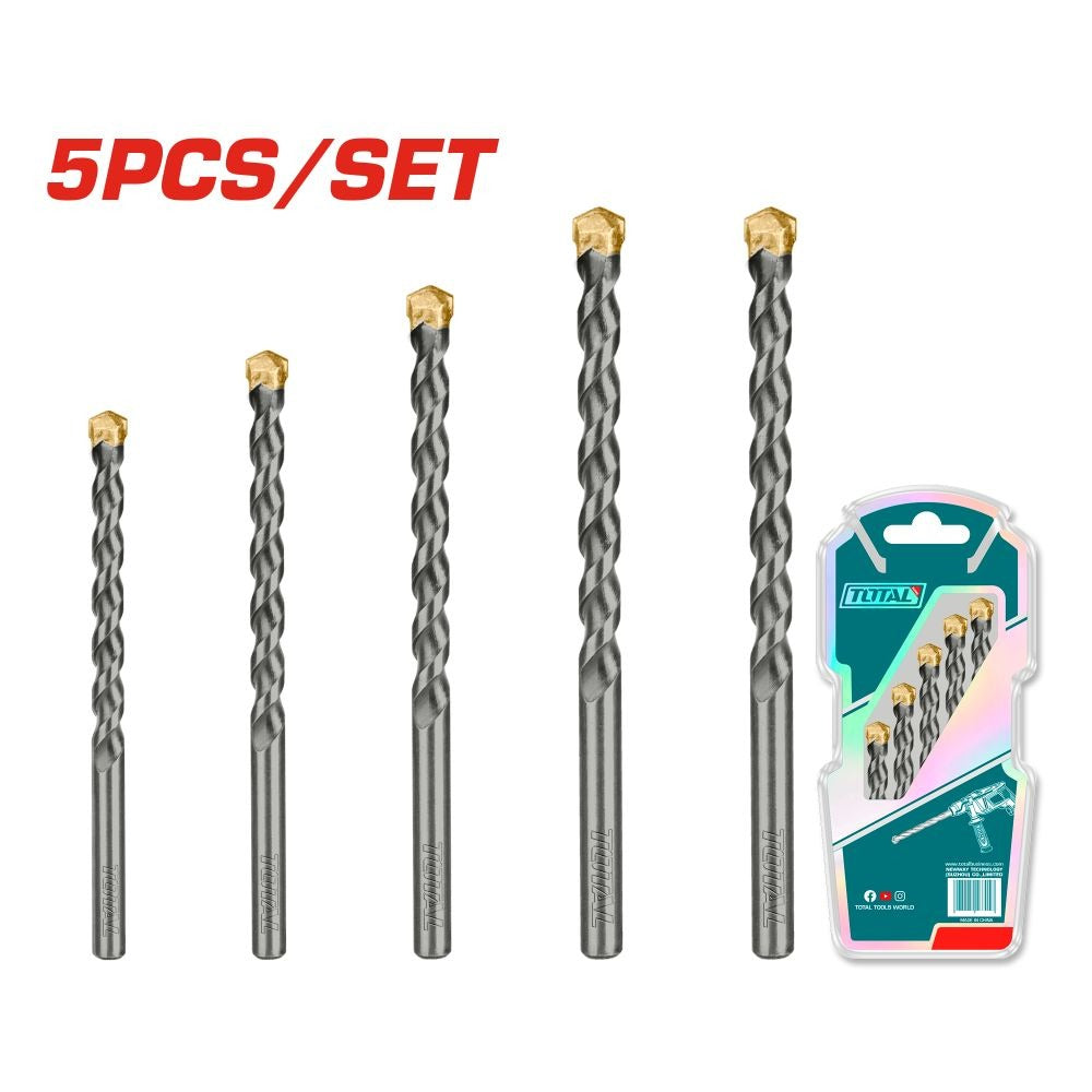 JUEGO DE BROCAS PARA CONCRETO 5 PIEZAS TOTAL TOOLS