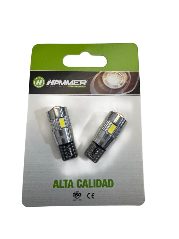 Par De Bombillos Muelitas Led T10 Canbus Para Vehículos