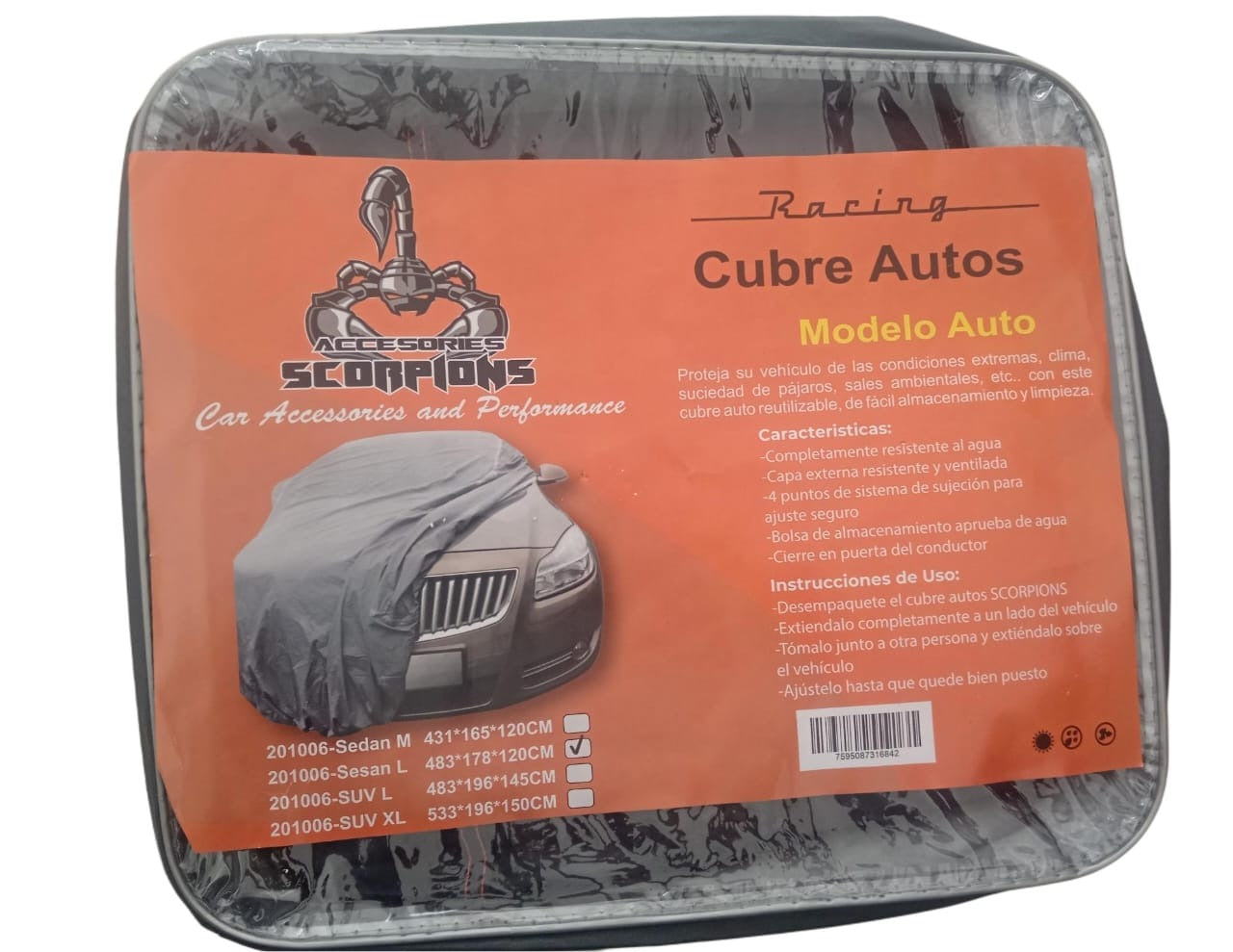 Forro Cobertor Para Camioneta En PVC Con Cierre Universal