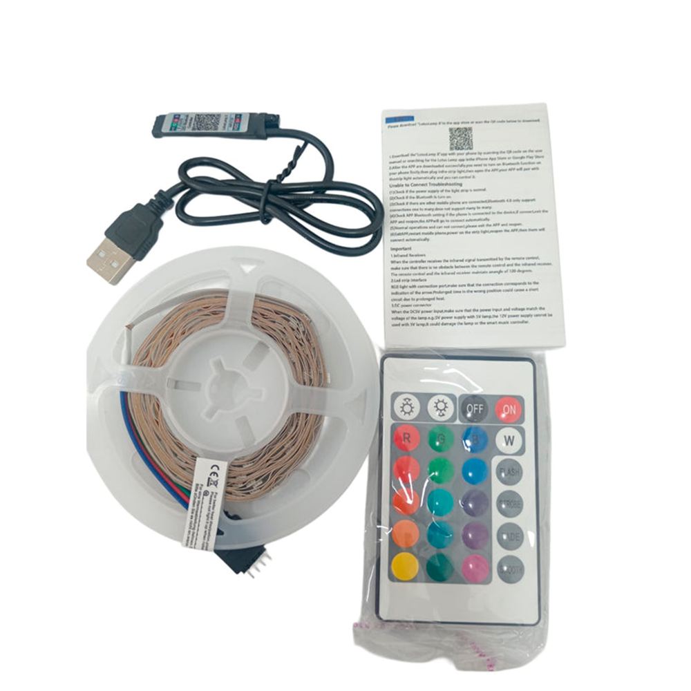 Kit De Cinta Led Rollo De 5 Metros Bluetooth + Control