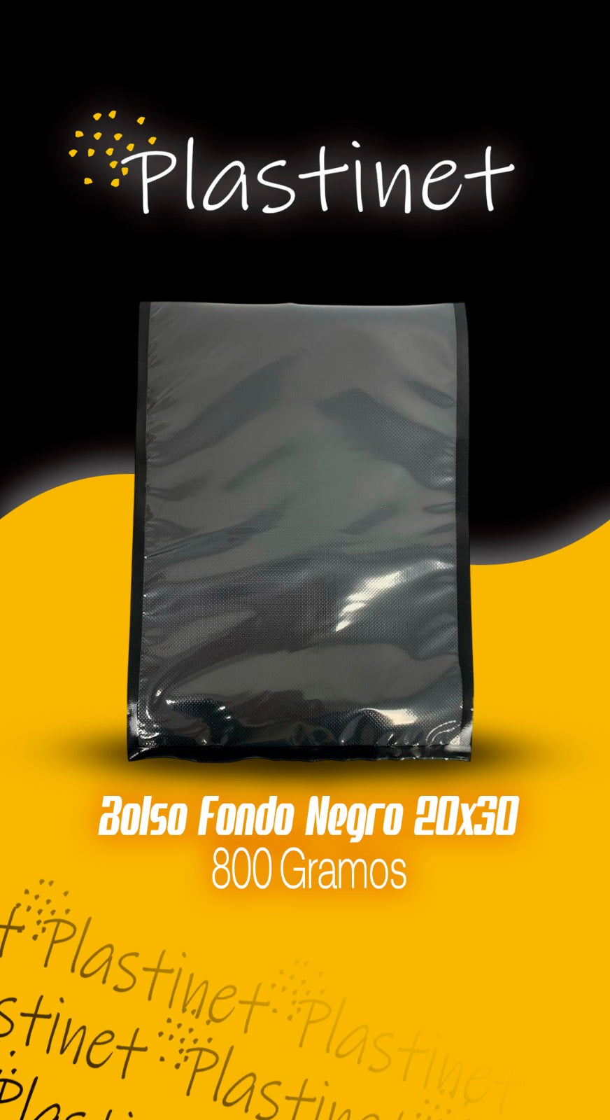 BOLSAS FONDO NEGRO 20x30/80micras 100unidades