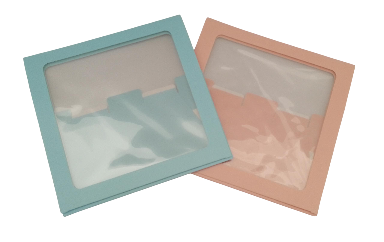 Cajas Con Visor Armables Para Bebe De 29.5x30 Cm Azul Y Rosa