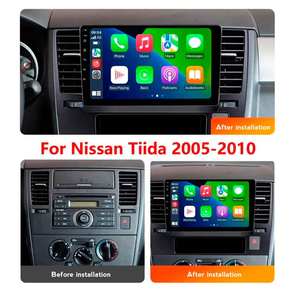 Reproductor Pantalla Android 9inch Nissan Tiida 4+64gb